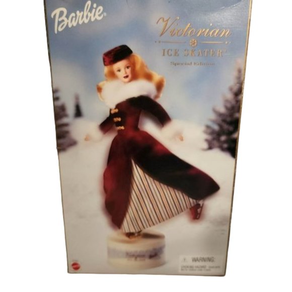 Barbie Other - Mattel Victorian Ice Skater Barbie Doll with Music Box 2000 Special Edition